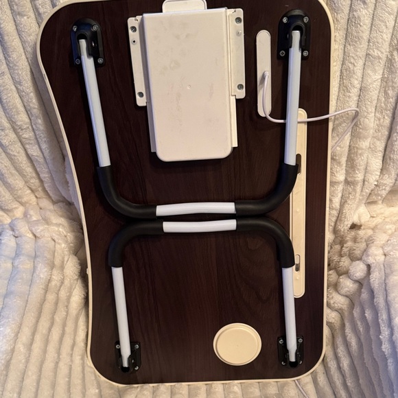 Portable Wooden Laptop Desk with White Accents new in box - Picture 3 of 6